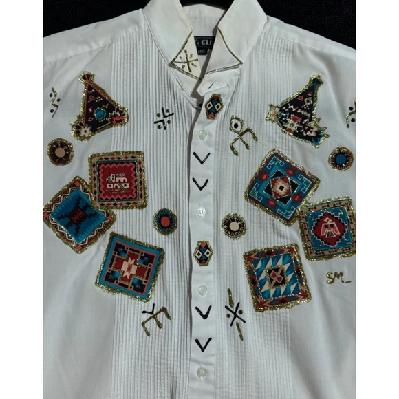 A white shirt. Mens size 14 1/2. Poly-cotton Korea decorated for what?  - Picture 12 of 15